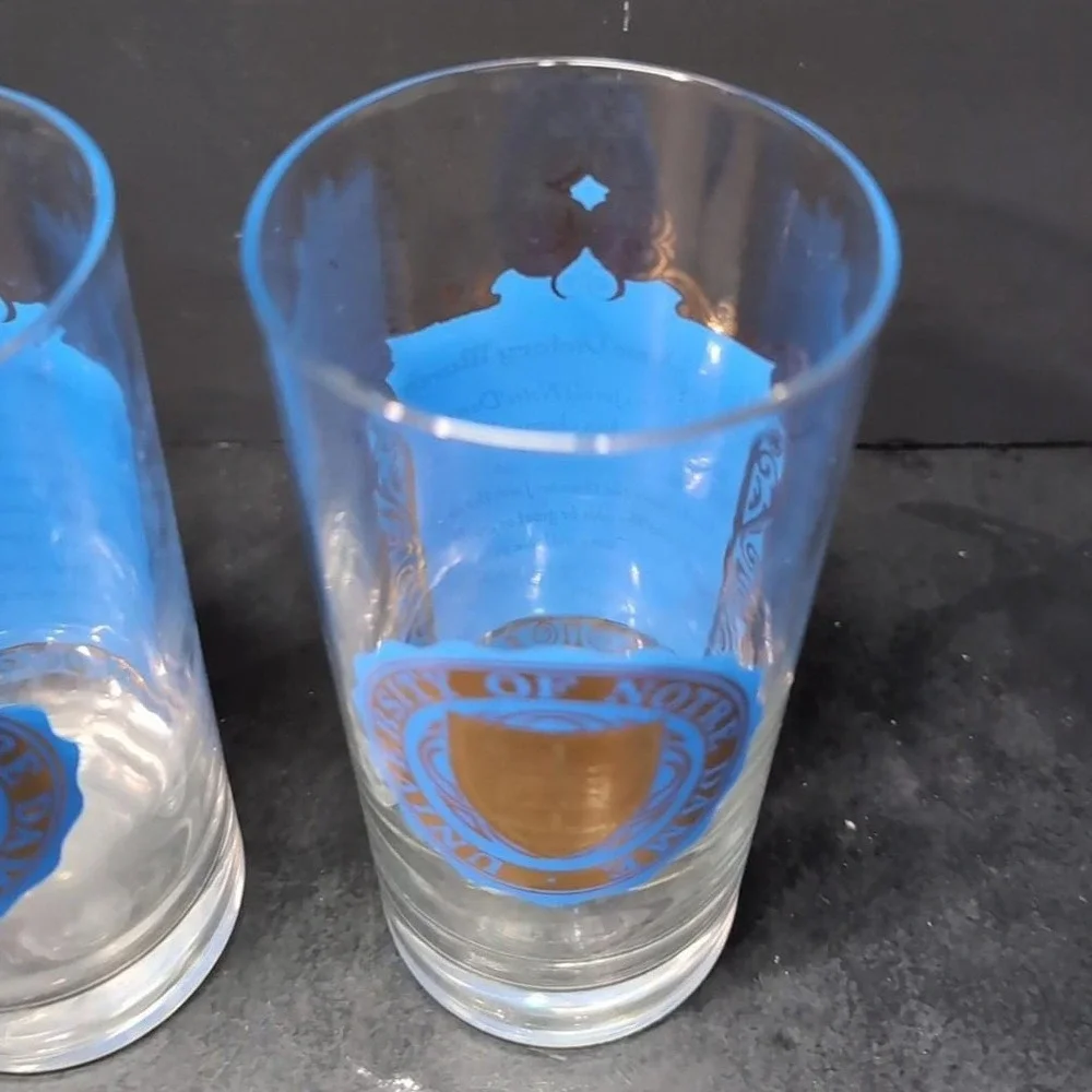 Notre Dame Souvenir Tumblers, Set of 2, Victory March Lyrics‎ Design, Glassware